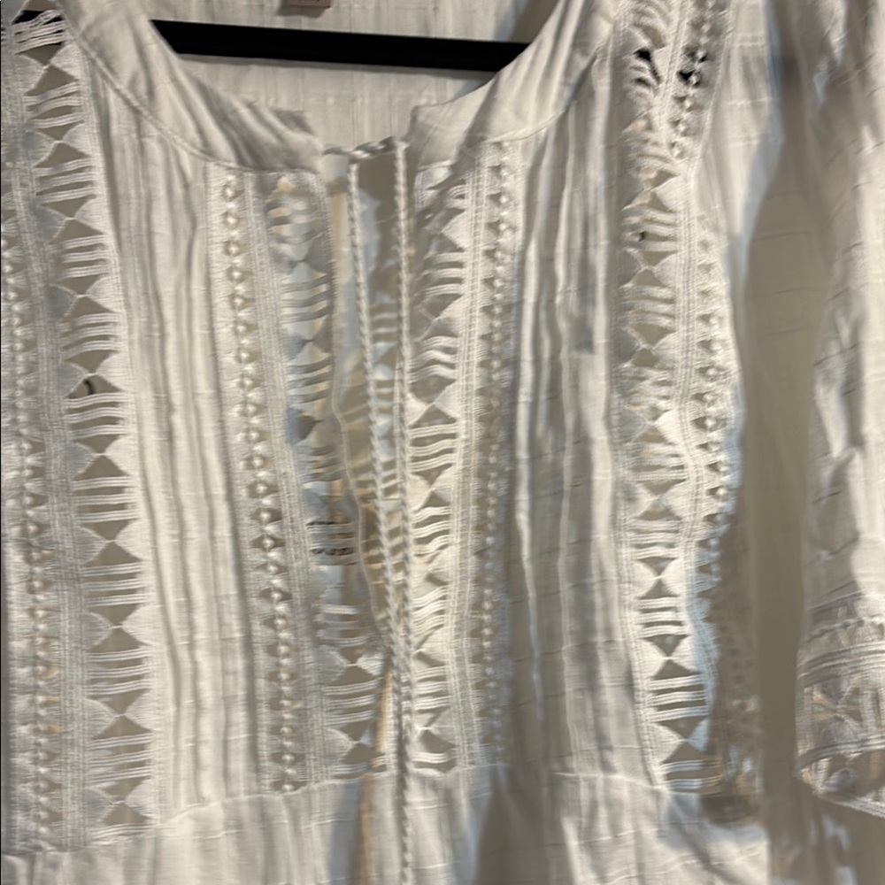 Knox Rose White Boho Tunic Dress - Picture 4 of 10